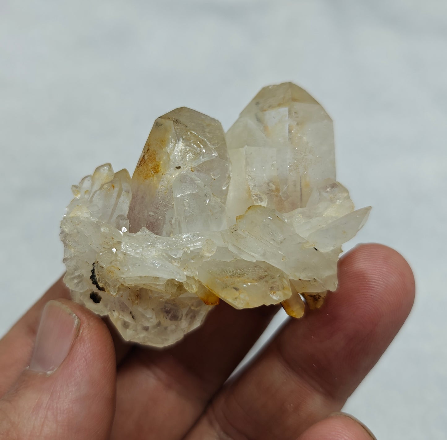 Natural iron included yellow faden quartz 53 grams