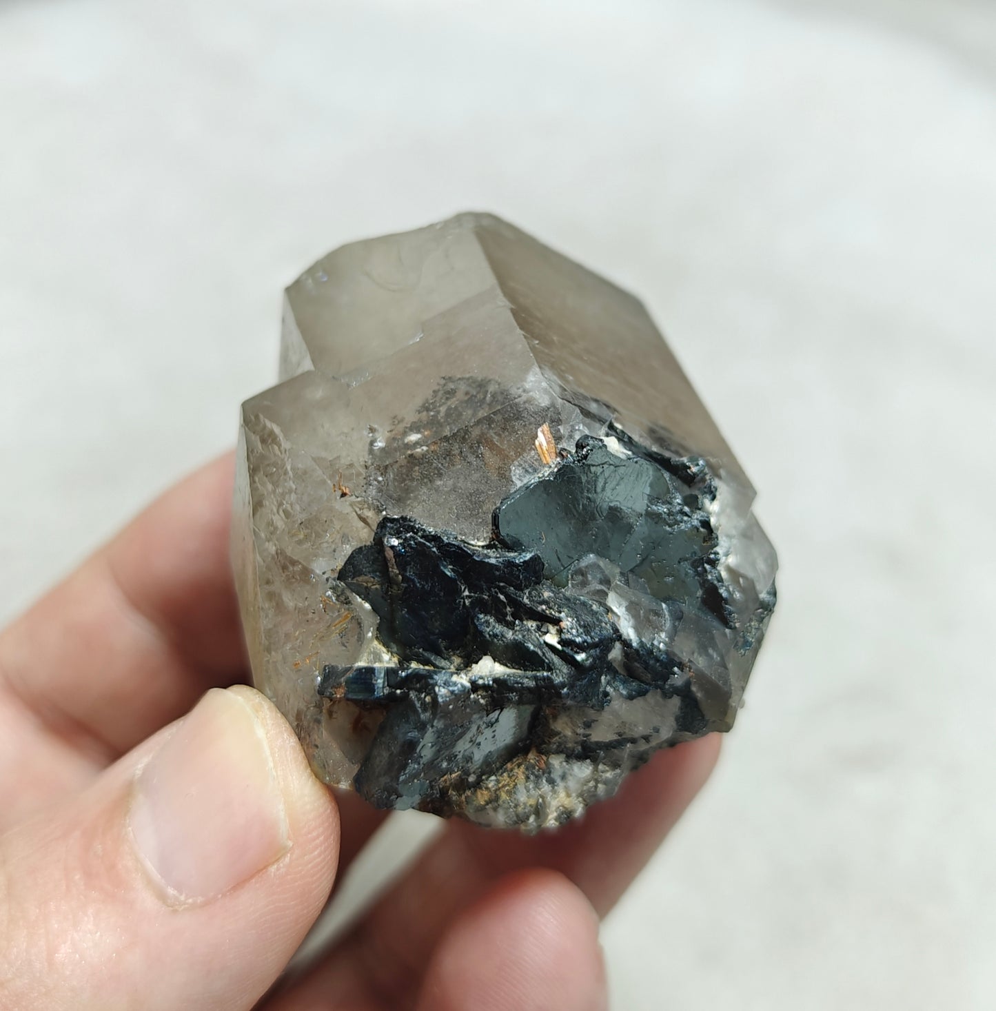 Quartz Crystal with associated hematite 128 grams