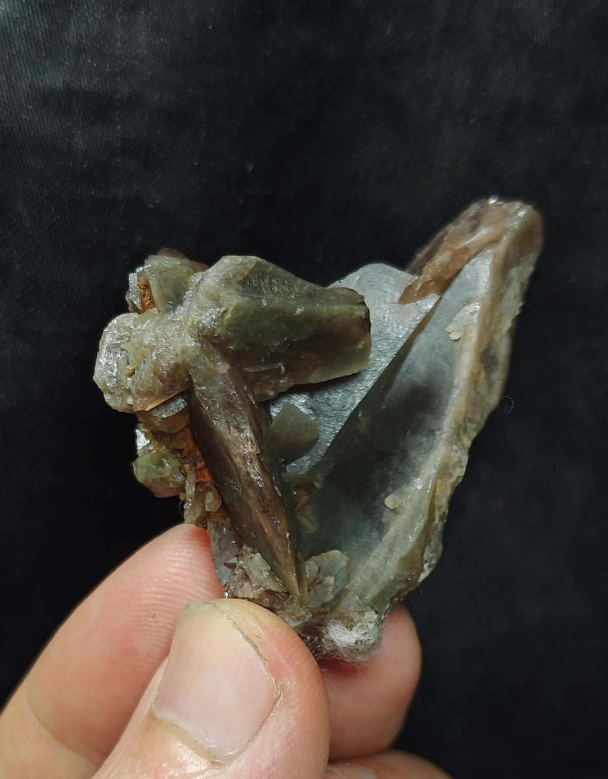Axinite crystal cluster 38 grams