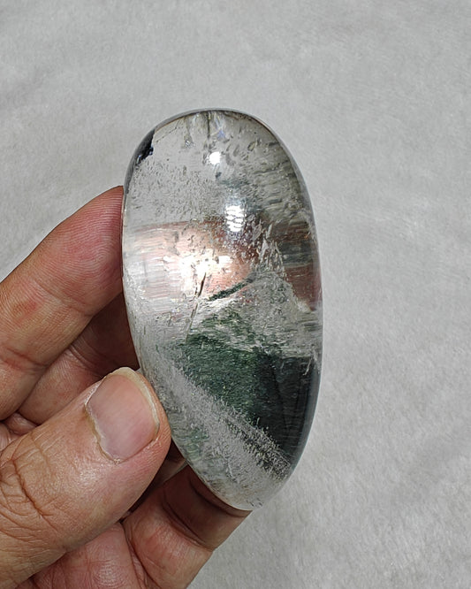 Chlorite included quartz cabochon 775 carats (155 grams)