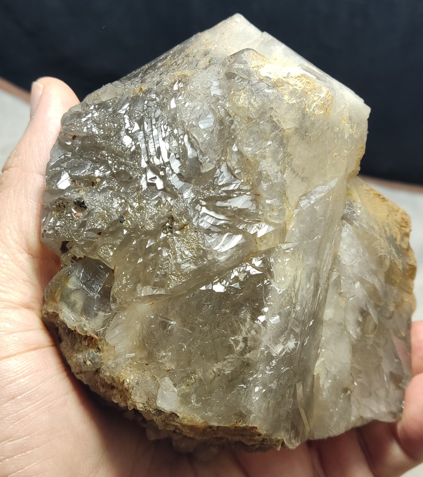 Natural Smoky Quartz Twin formations Cabinet Size  1170 grams