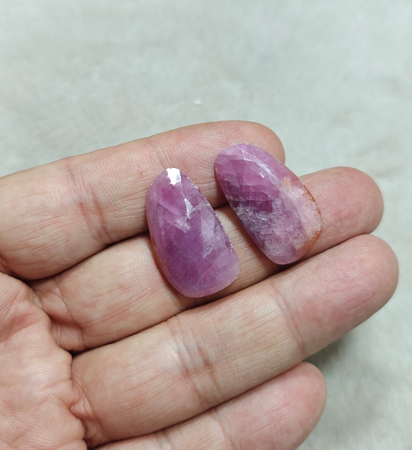 Amazing beautiful pair of rose cut sapphire 51 carats