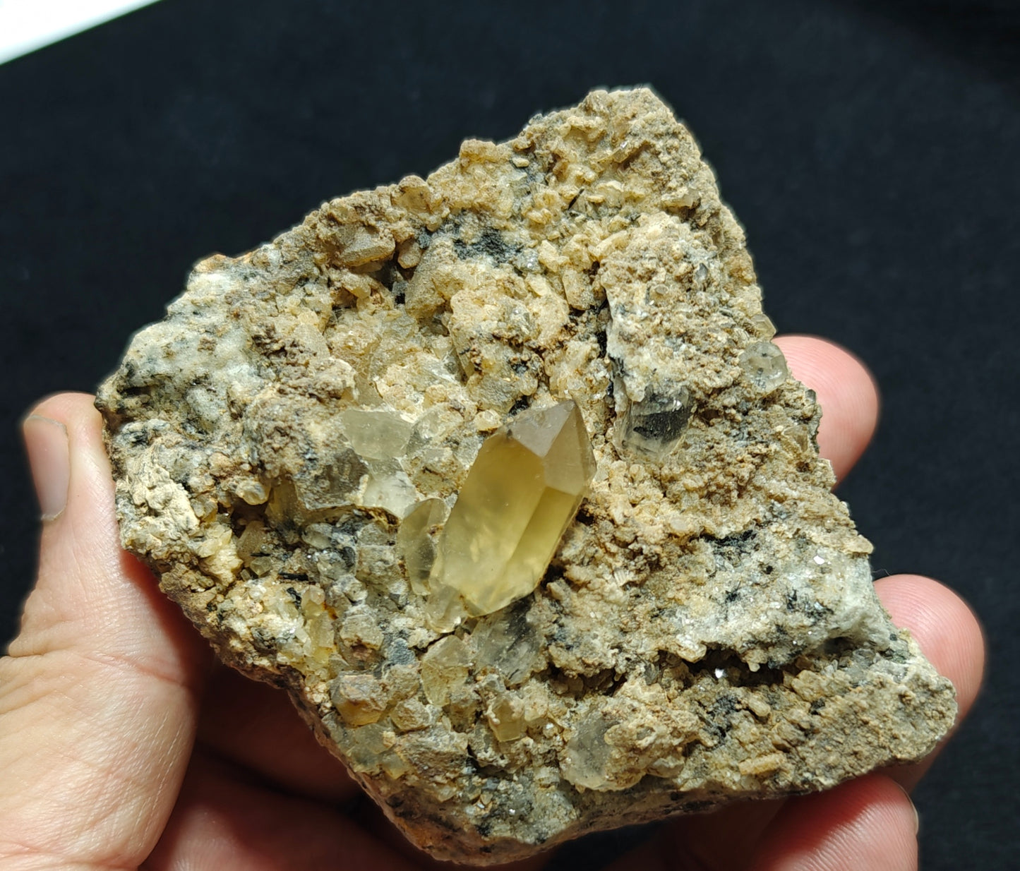 Astrophyllite Quartz Crystals on matrix 197 grams