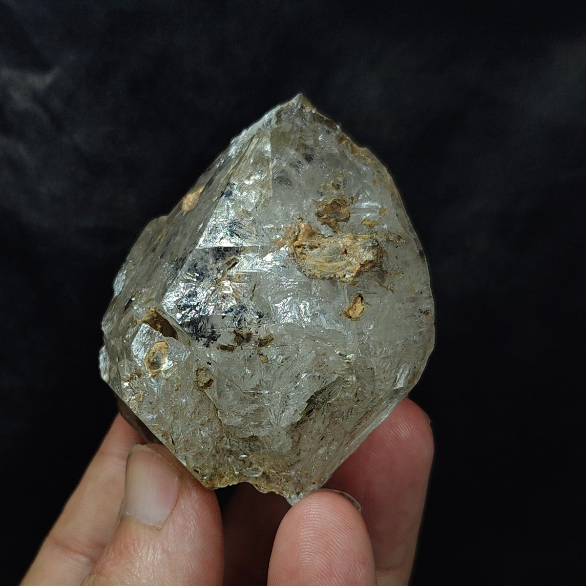 Natural Fenster Quartz Crystal with little clay inclusions 160 grams