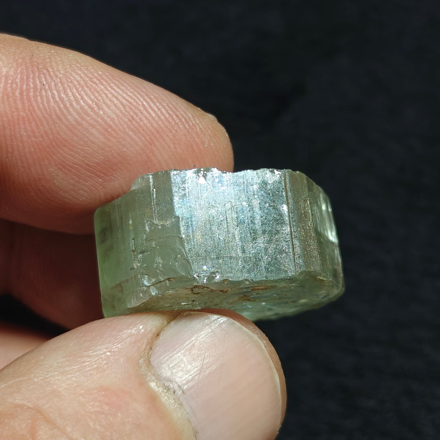 Natural green apatite crystal 14 grams