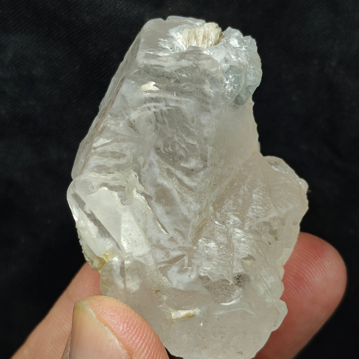 Natural etched terminated morganite crystal 78 grams