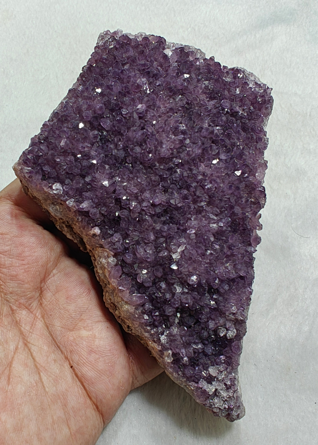 Single Beautiful Drusy Amethyst crystals Cluster plate 383 grams