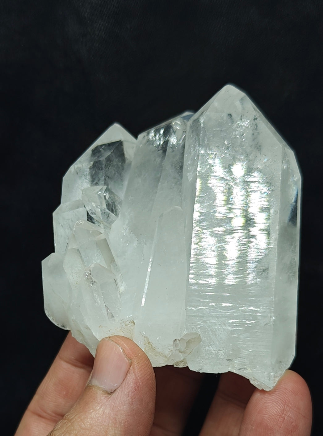 Natural clear Terminated Quartz Crystals cluster 250 grams