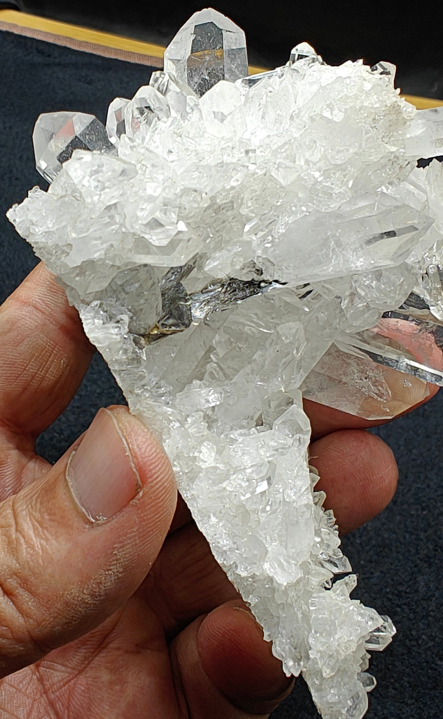 Single beautiful high lusterous Quartz Crystals with brookite on matrix 244 grams