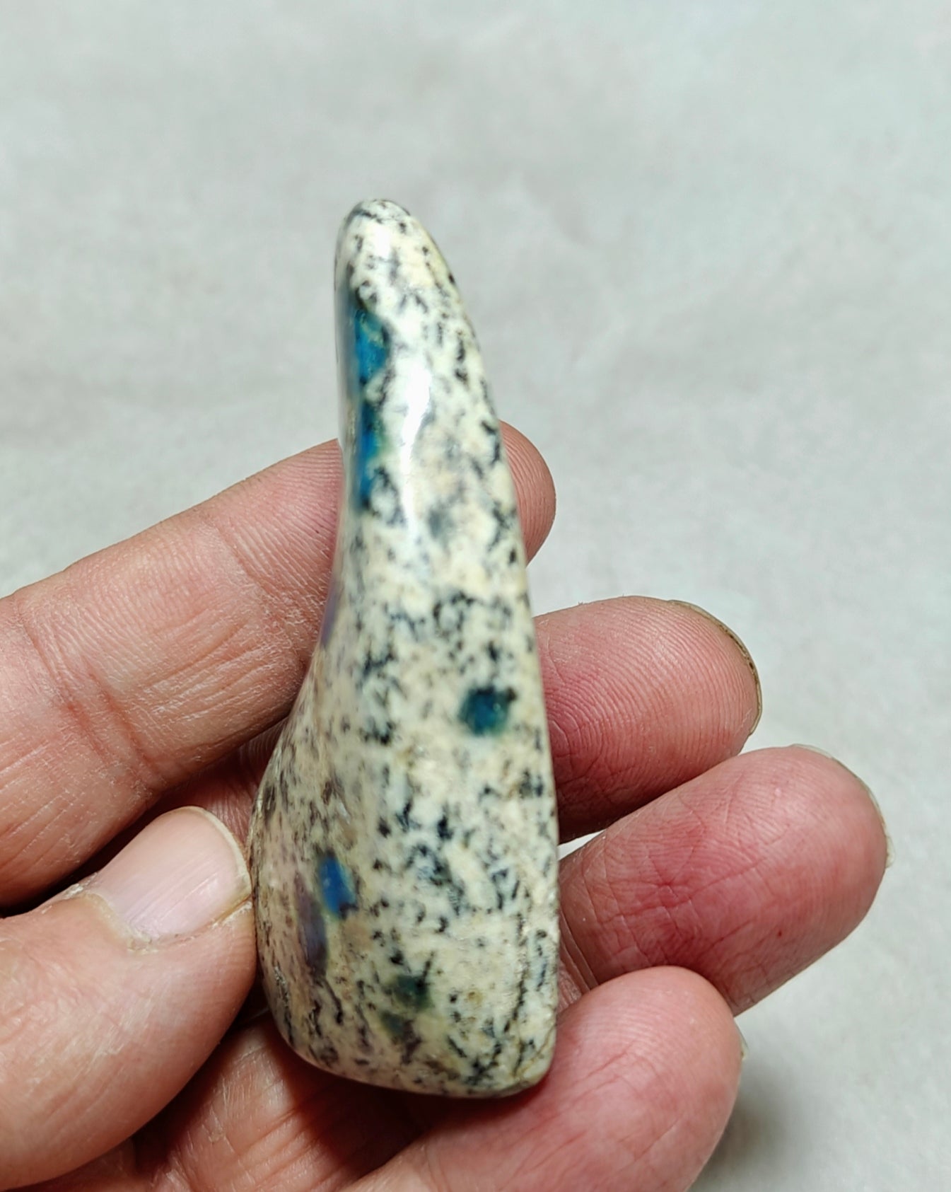 Natural K2 Stone Azurite Granite Tumble Freeform 62 grams