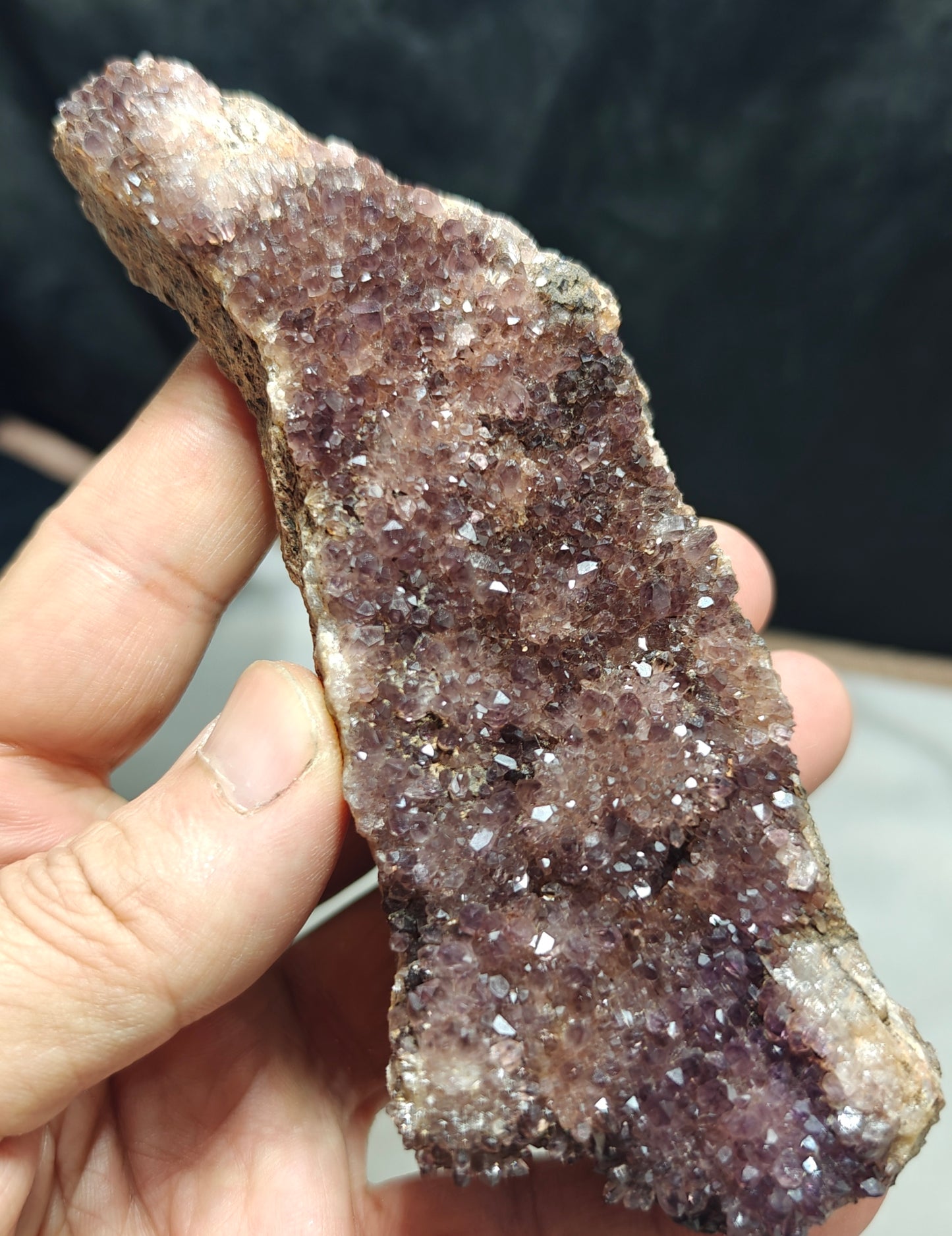 Natural Drusy Amethyst Cluster 258 grams