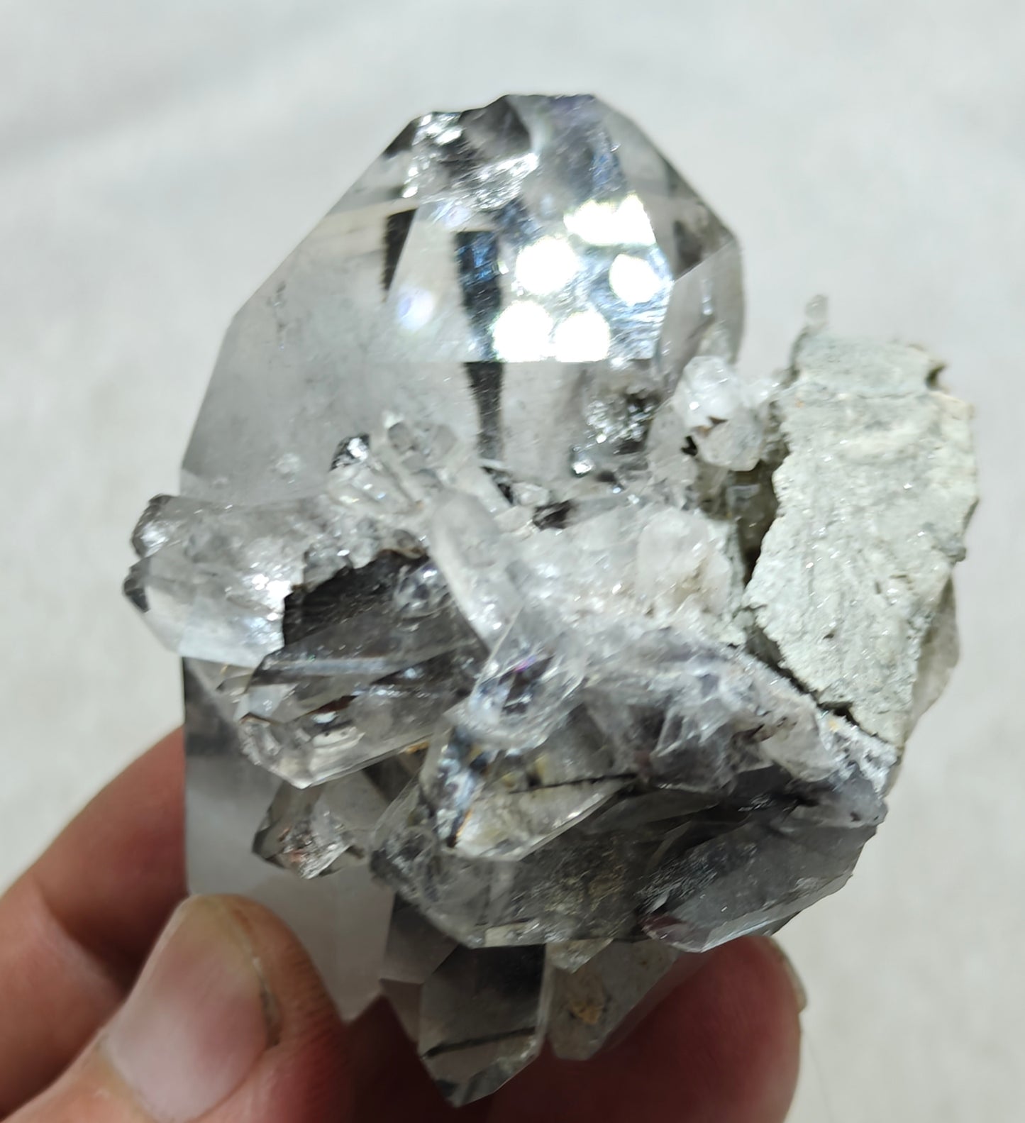 Brookite included Quartz Crystals specimen 140 grams