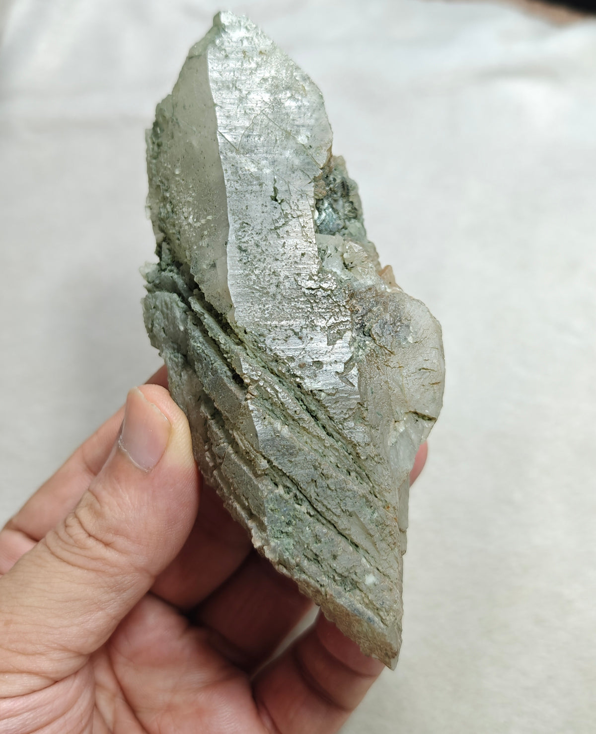 Natural Chlorite Quartz crystal 257 grams