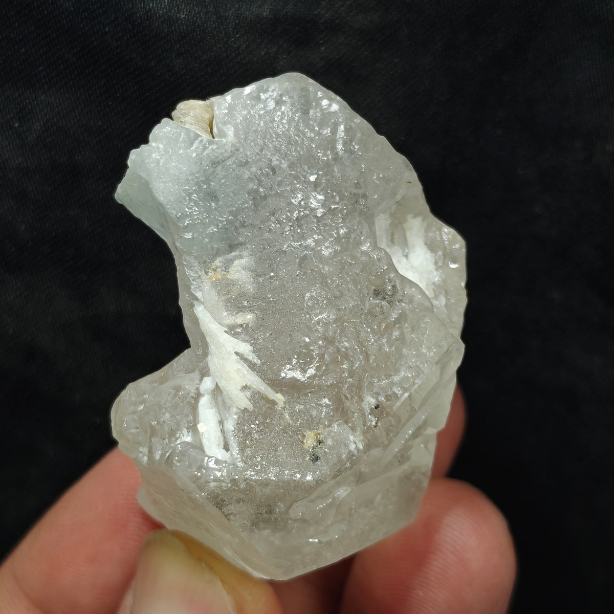Natural etched terminated morganite crystal 78 grams