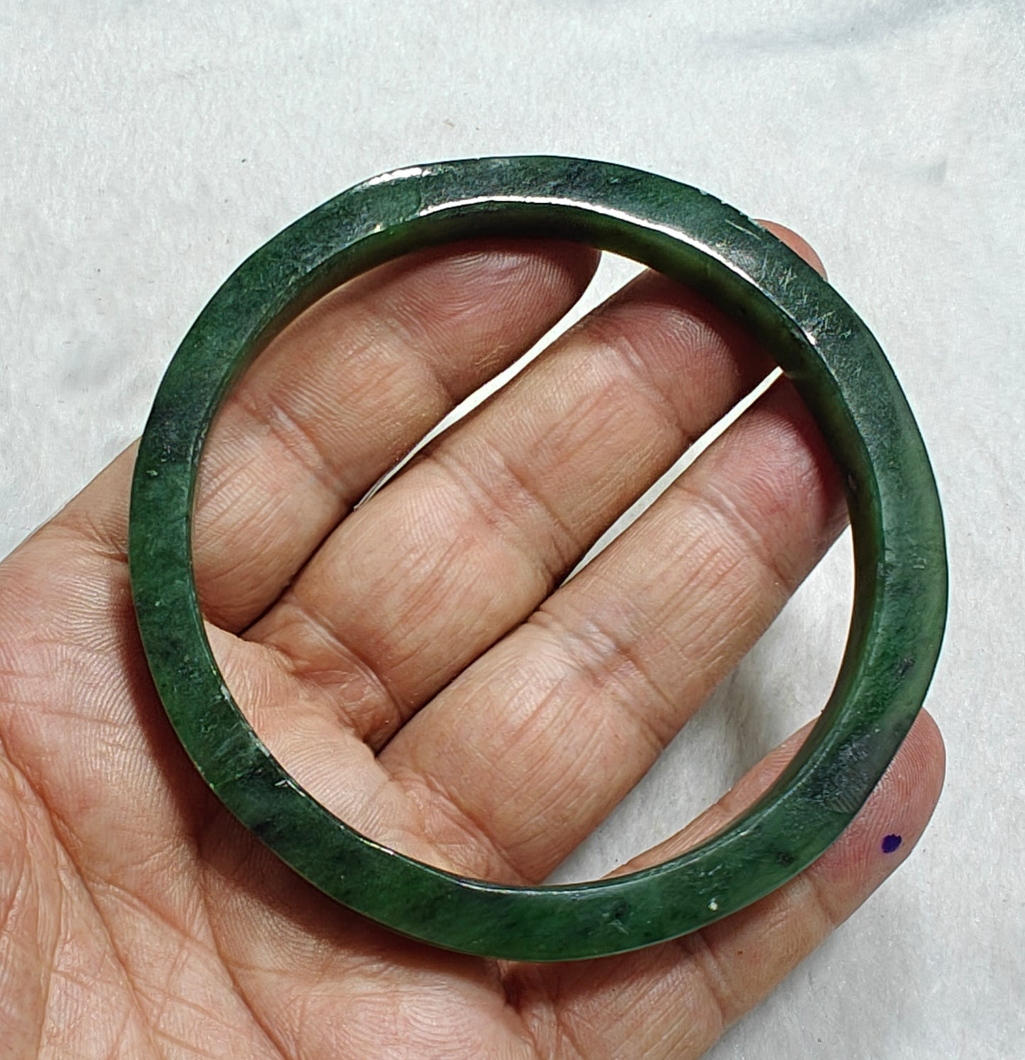 70 mm Size natural nephrite Bangle