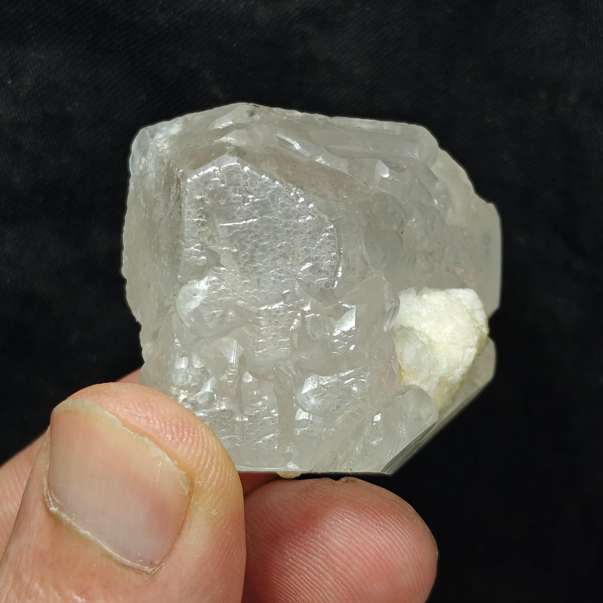 Natural etched terminated morganite crystal 78 grams