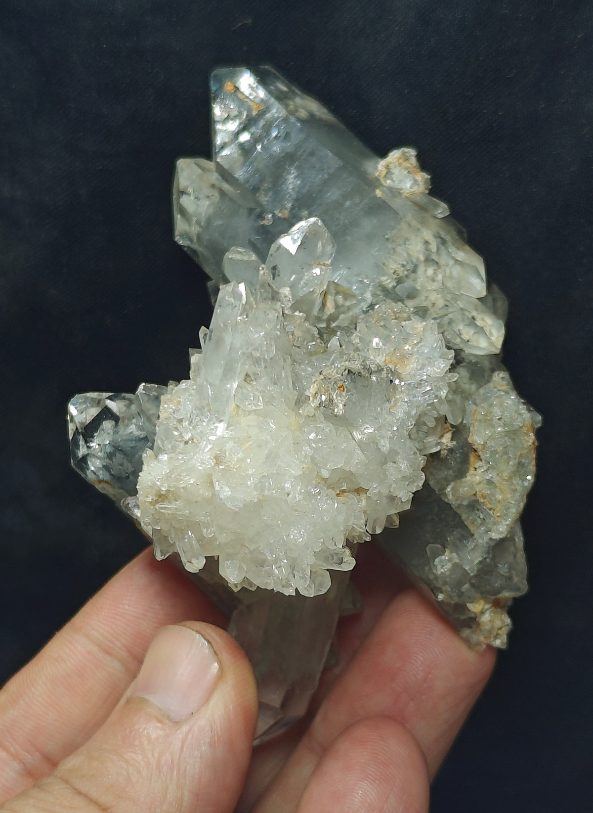 Quartz Crystals terminated cluster 145 grams