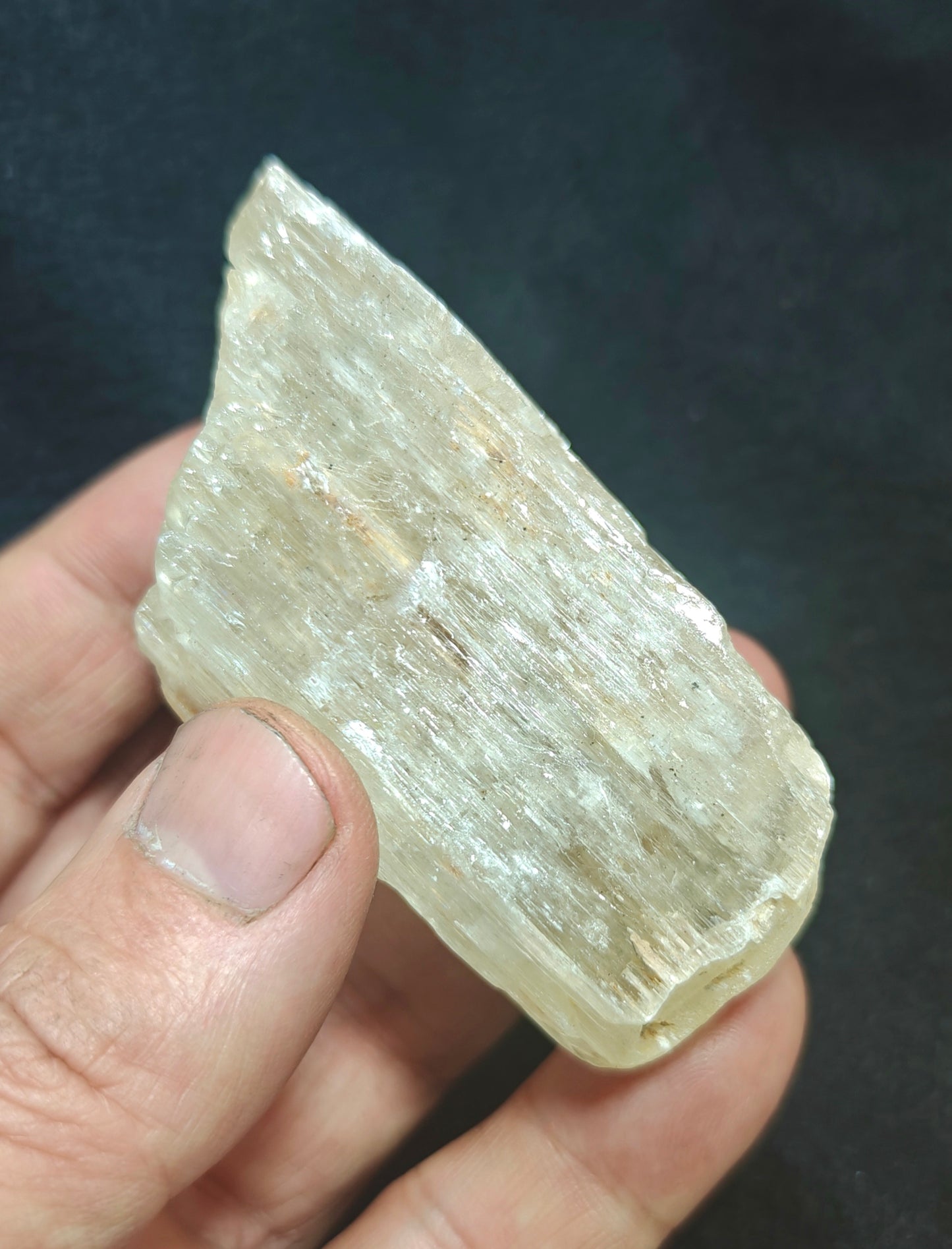 Natural etched spodumene crystal 134 grams