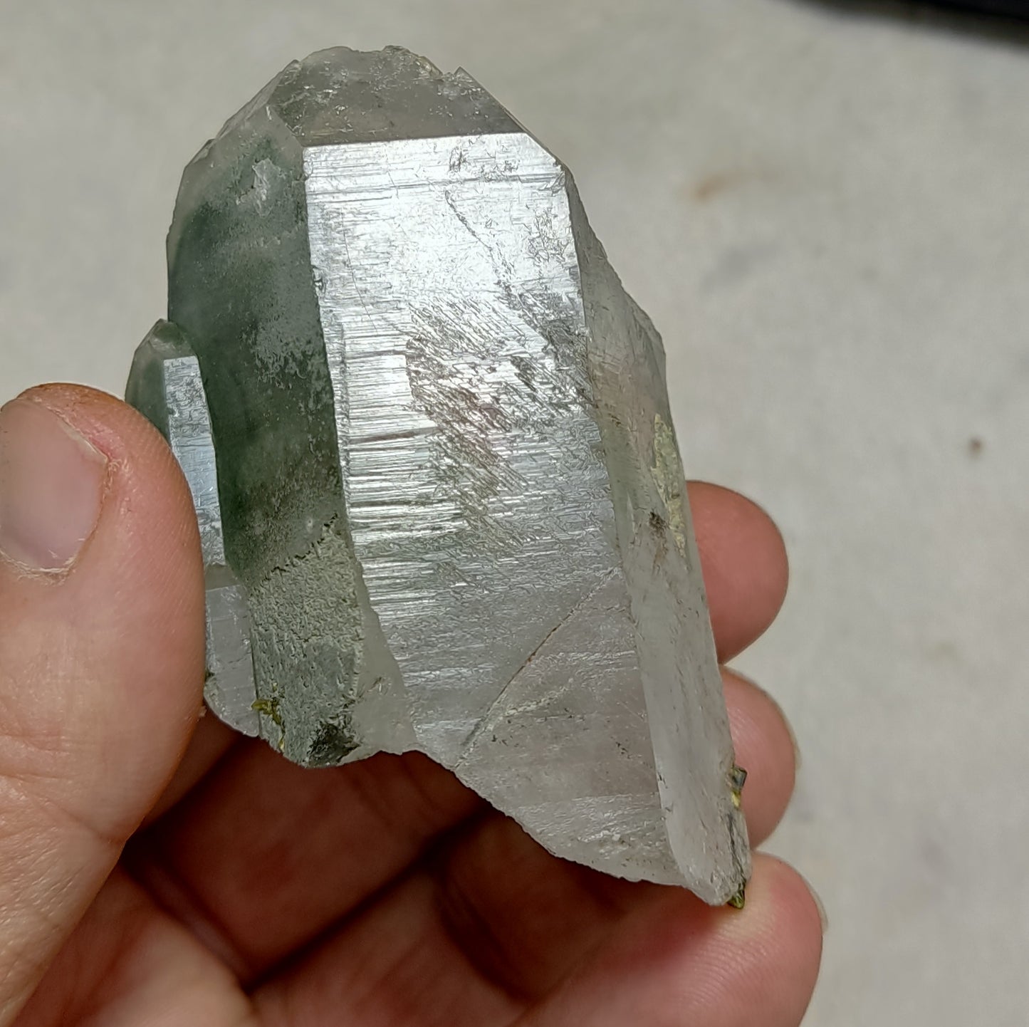 Natural Chlorite Quartz Crystal 166 grams