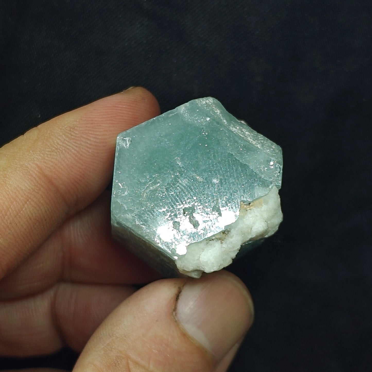 Afghanistan Aquamarine Crystal with tiny tantalite 49 grams