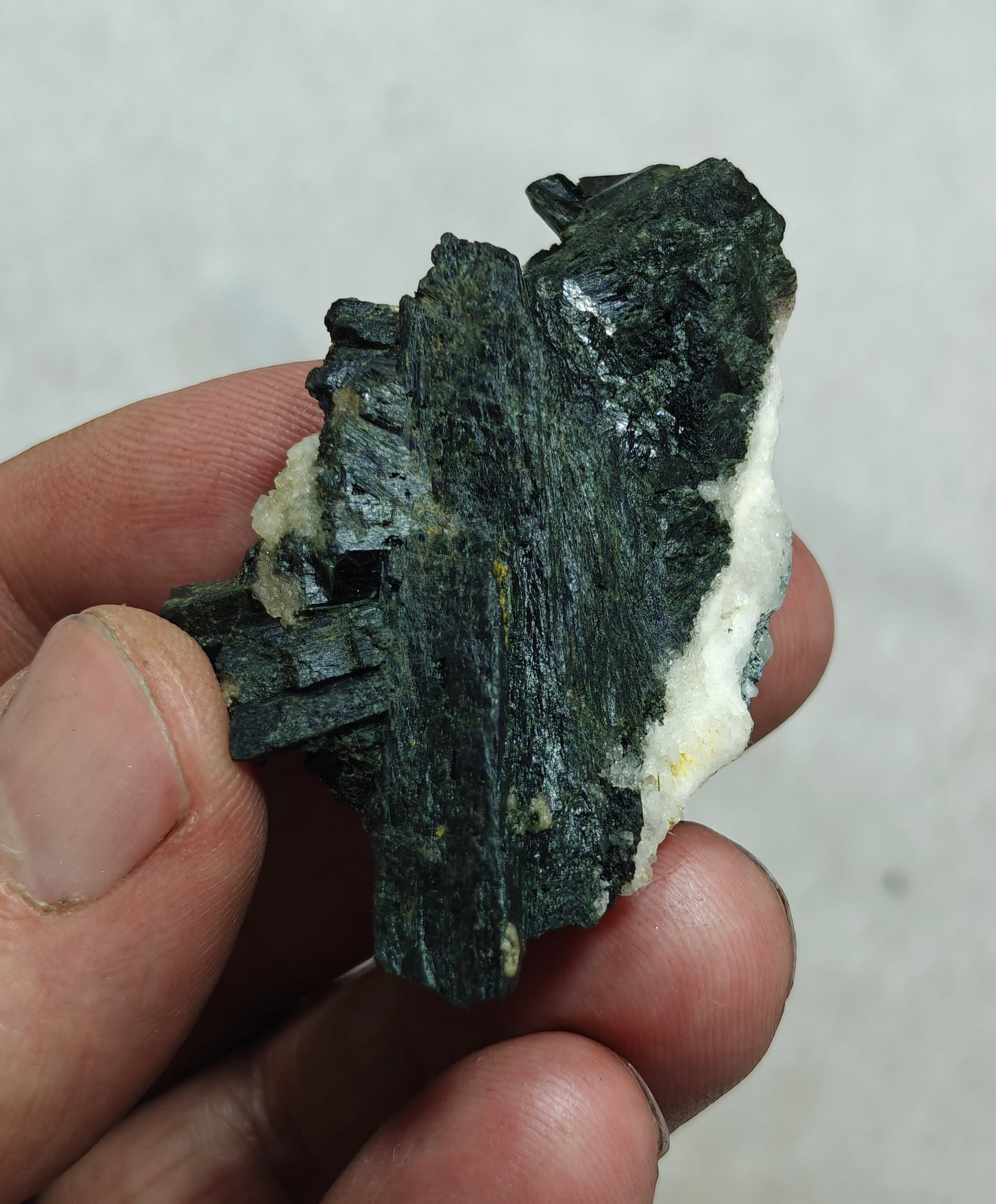 Single beautiful aesthetic aegirine crystals cluster specimen 39 grams