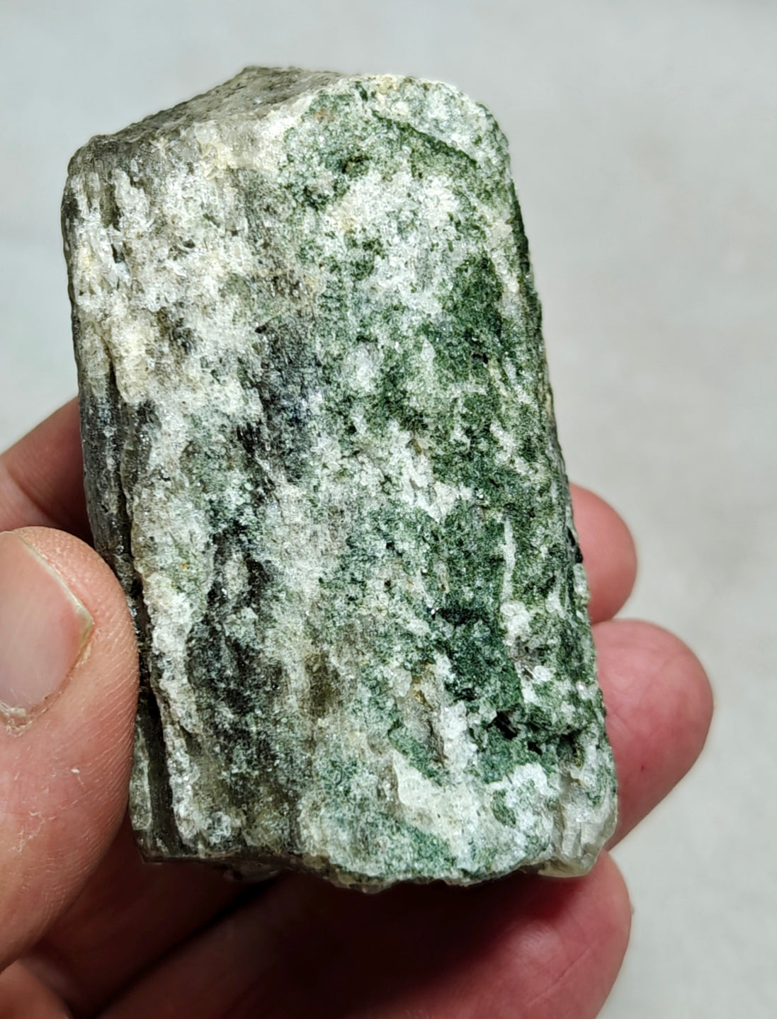 Scapolite crystal with associated epidote 253 grams