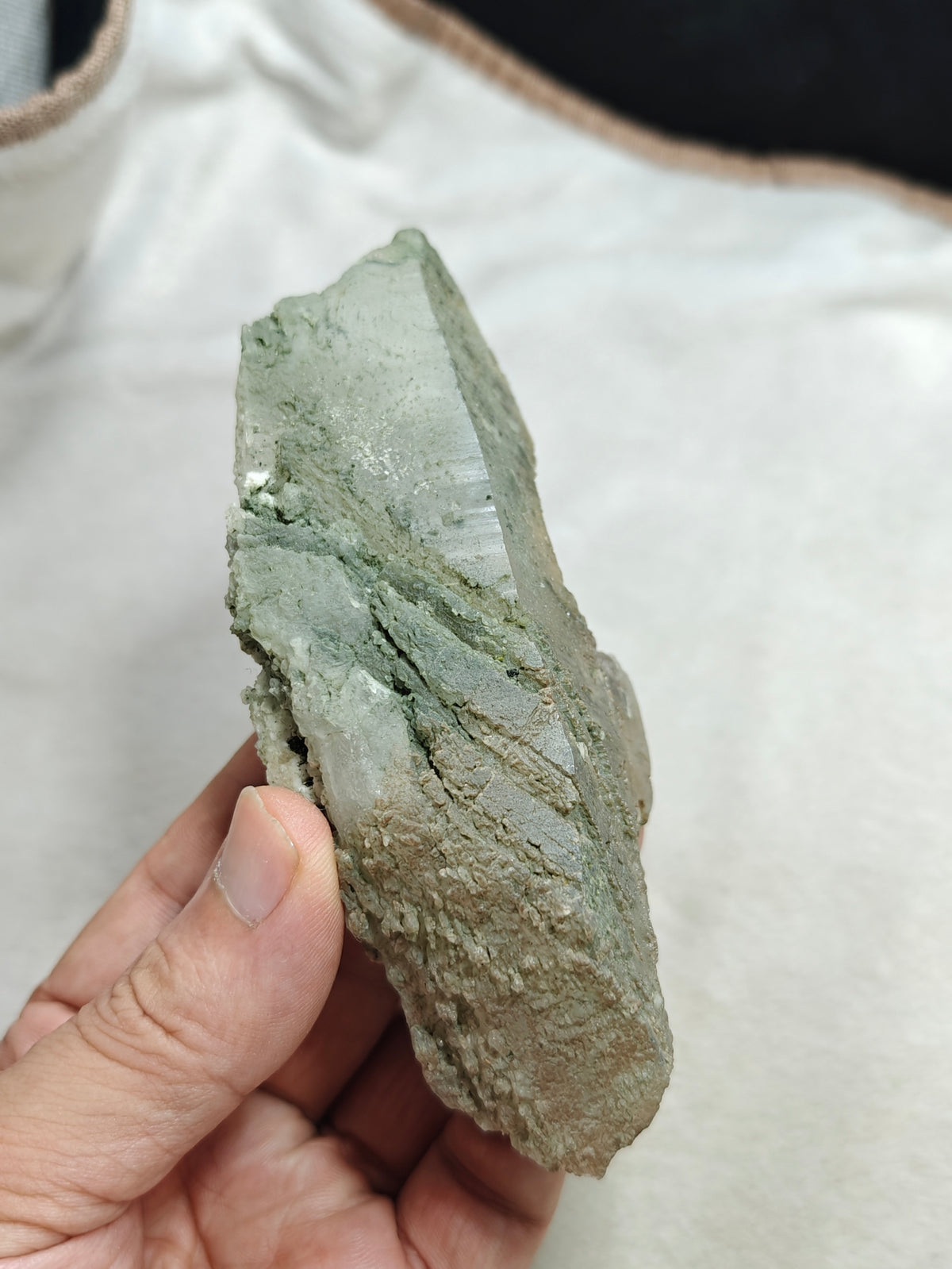 Natural Chlorite Quartz crystal 257 grams
