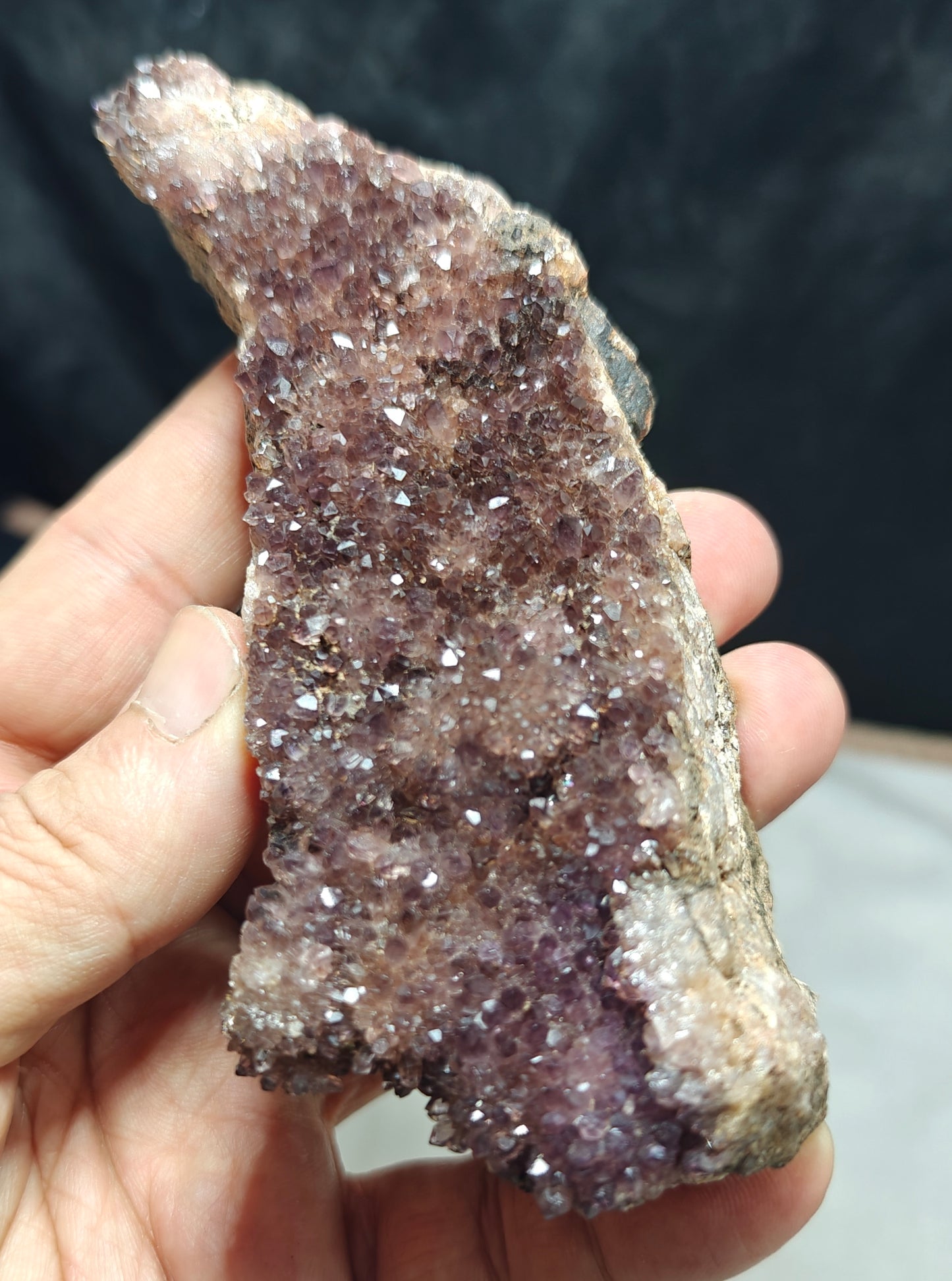 Natural Drusy Amethyst Cluster 258 grams