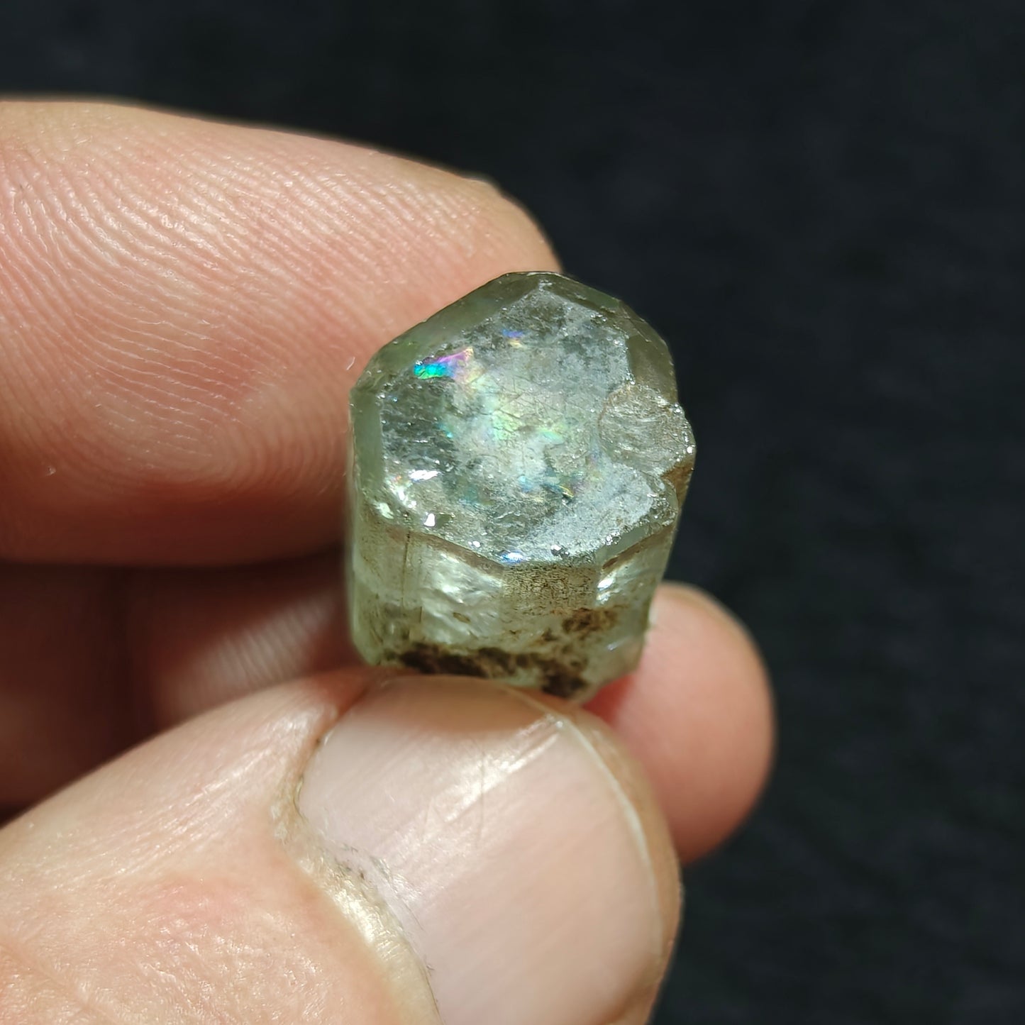 Natural green apatite crystal 7 grams