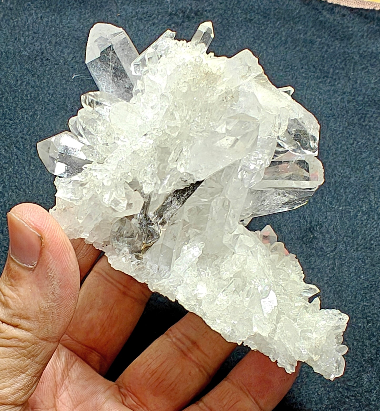 Single beautiful high lusterous Quartz Crystals with brookite on matrix 244 grams