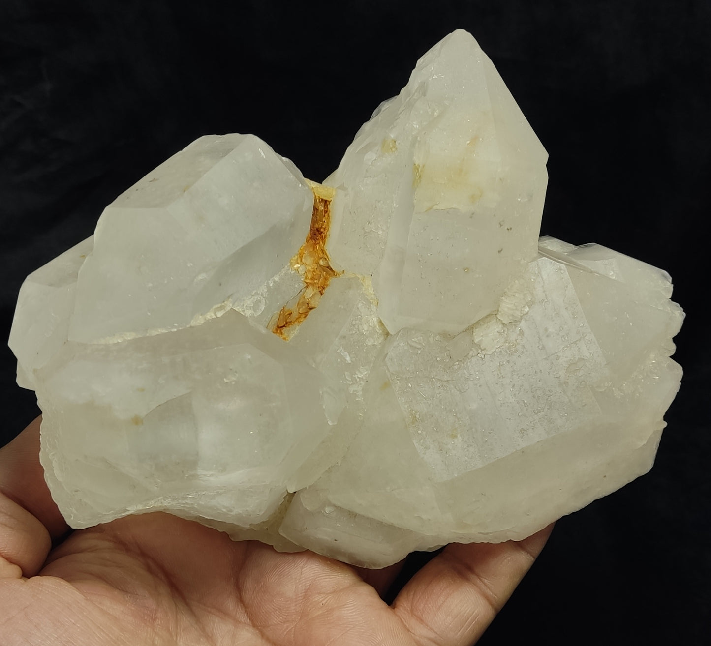 Natural Gwindel Quartz Cluster 950 grams