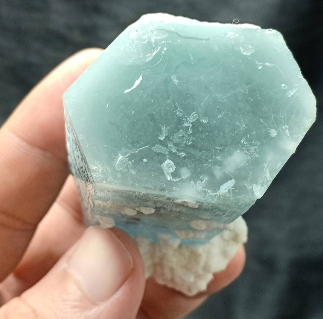 Afghanistan Aquamarine Crystal with associated tantalite 196 grams