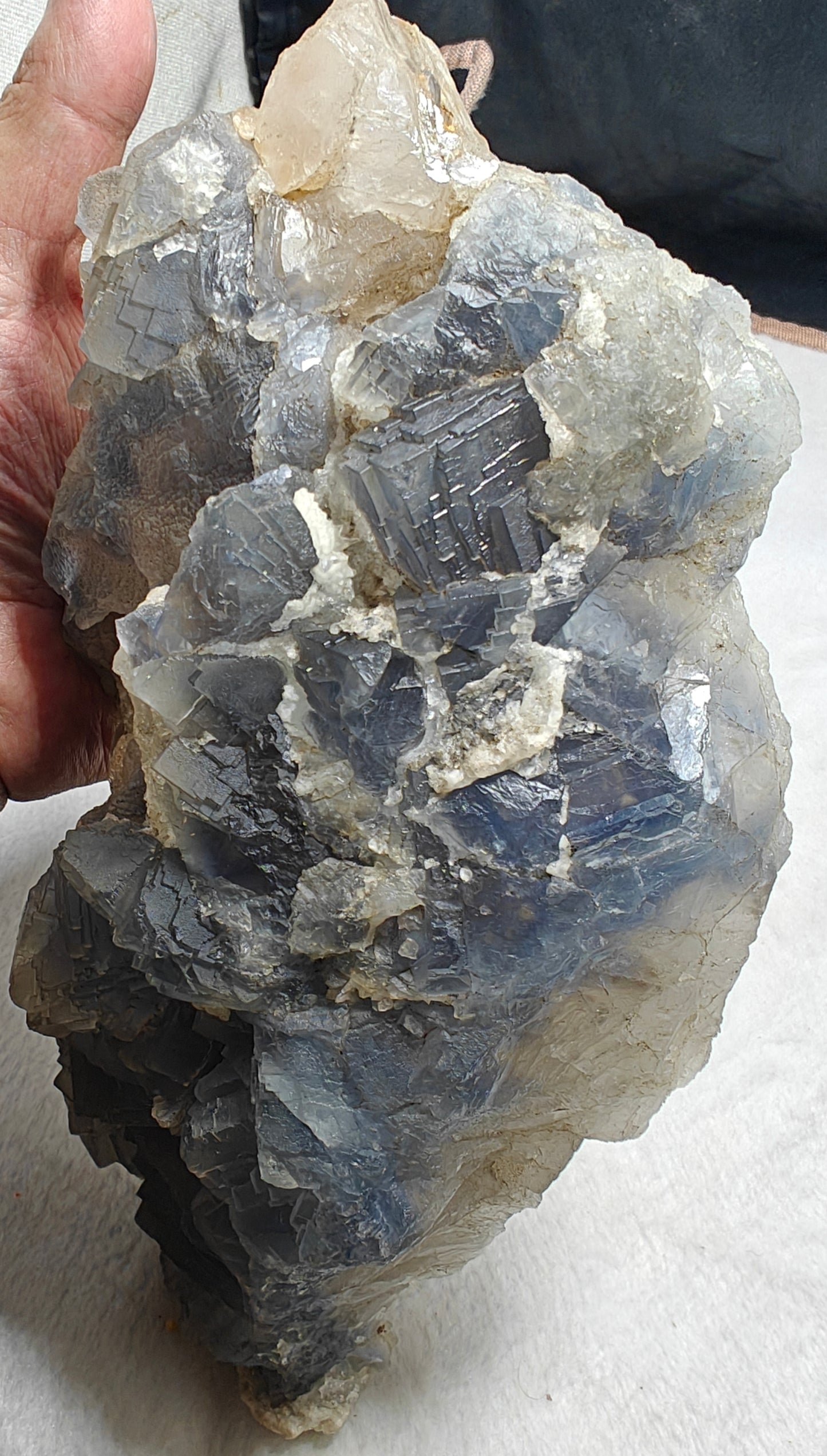 Large blue Fluorite specimen 3100 grams