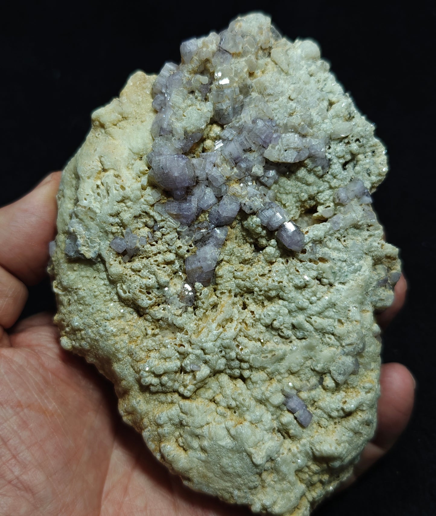 Purple Apatite crystals on matrix 528 grams