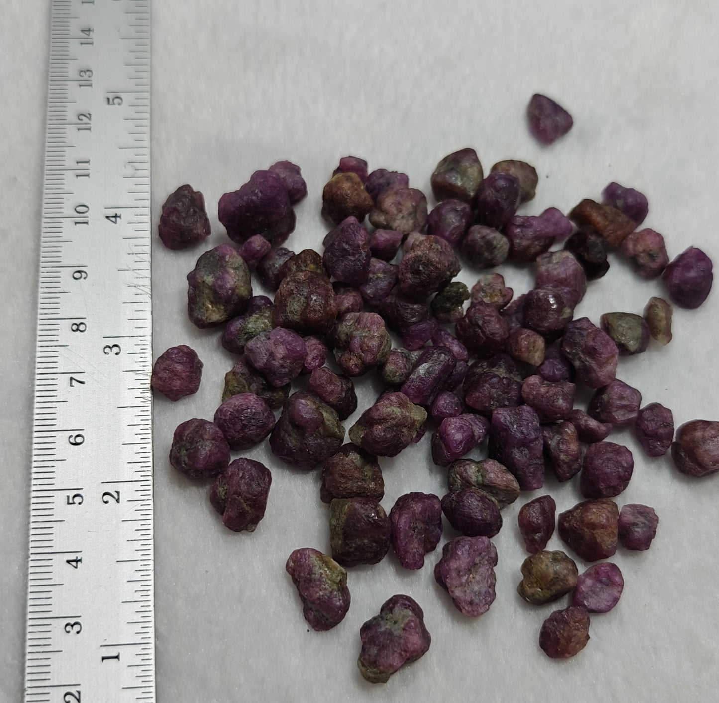 Natural ruby corundum crystals 100 grams