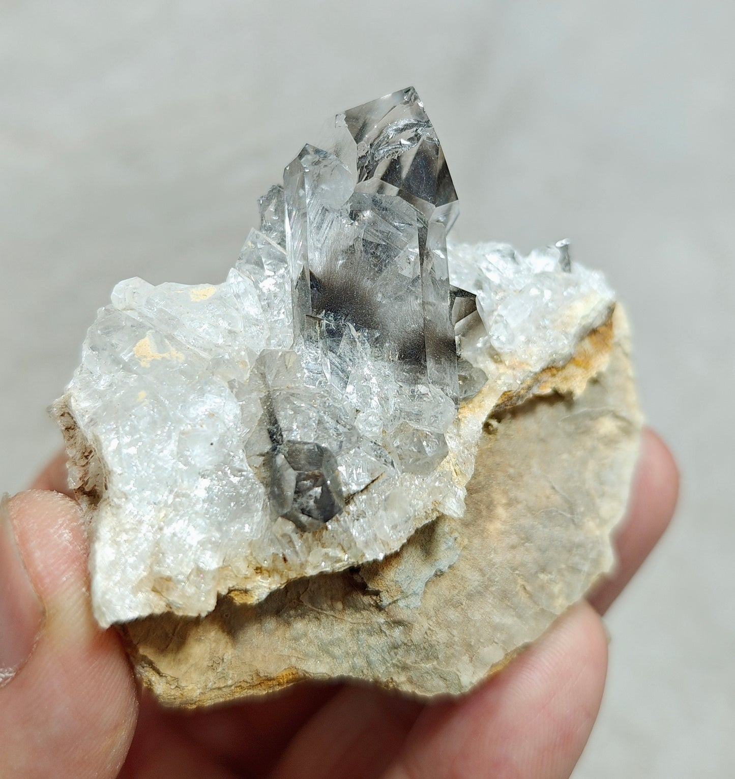Brookite included Quartz Crystals specimen 120 grams