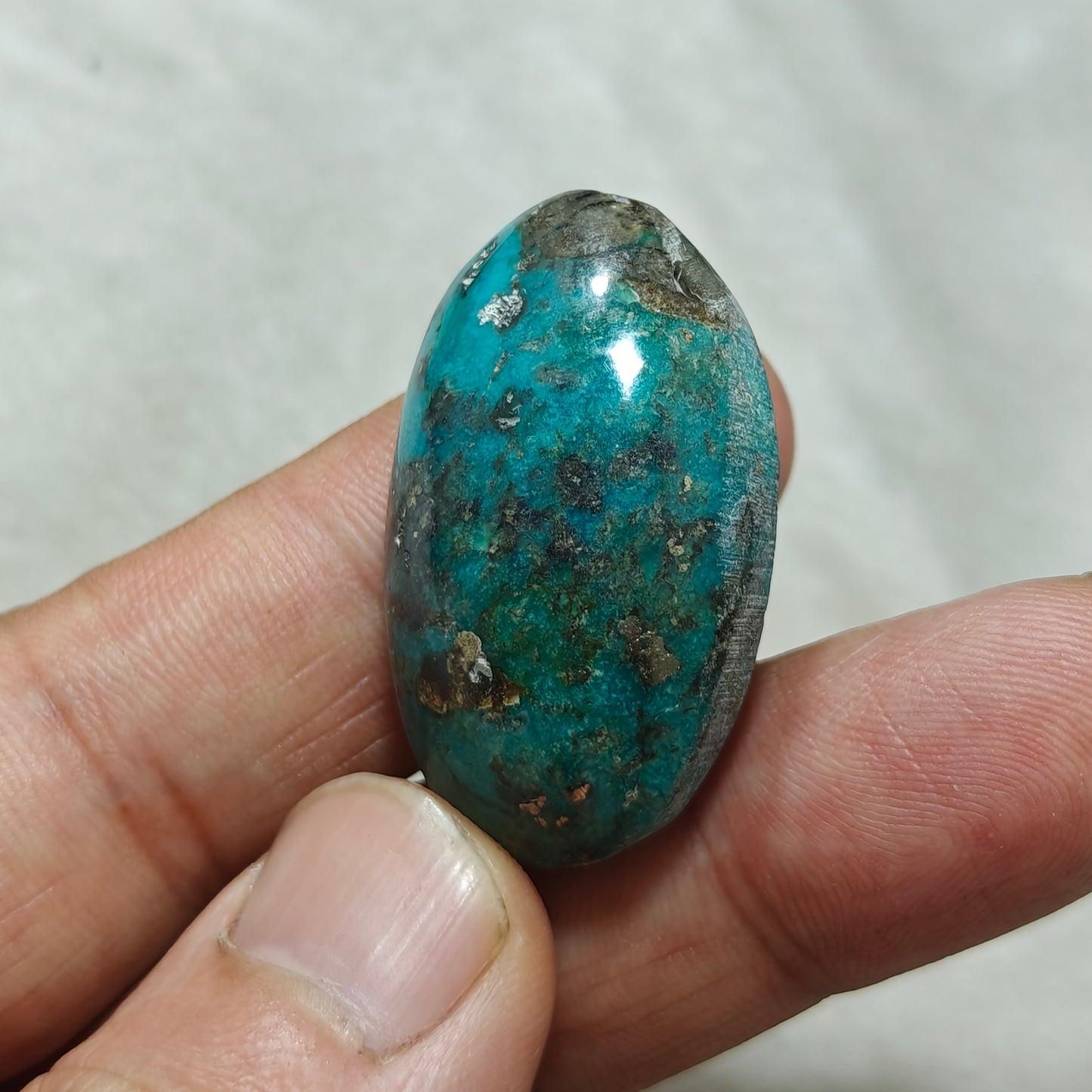 Turquoise Cabochon with Pyrite 17.5 grams