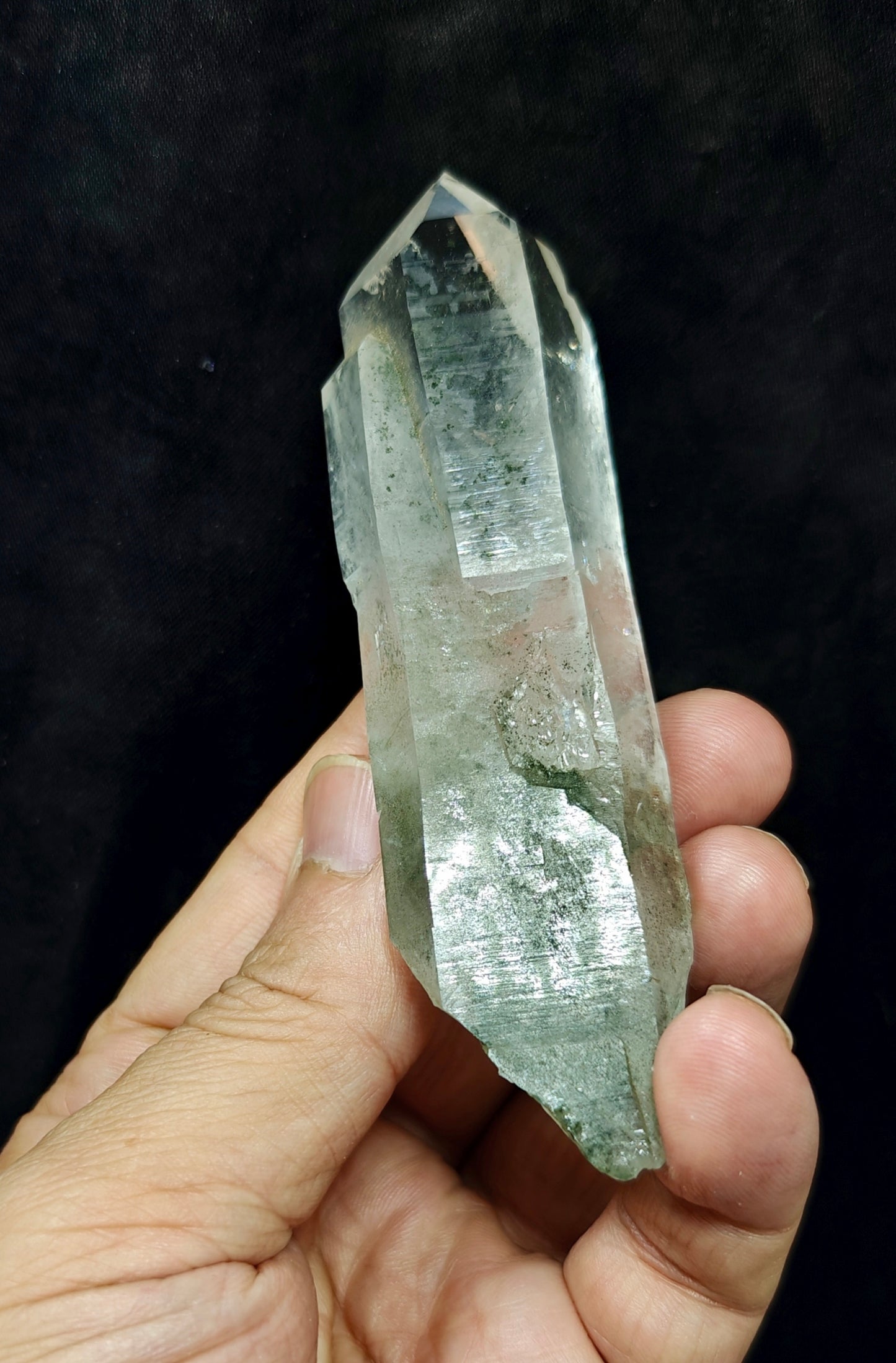 Natural terminated Chlorite Quartz 121 grams