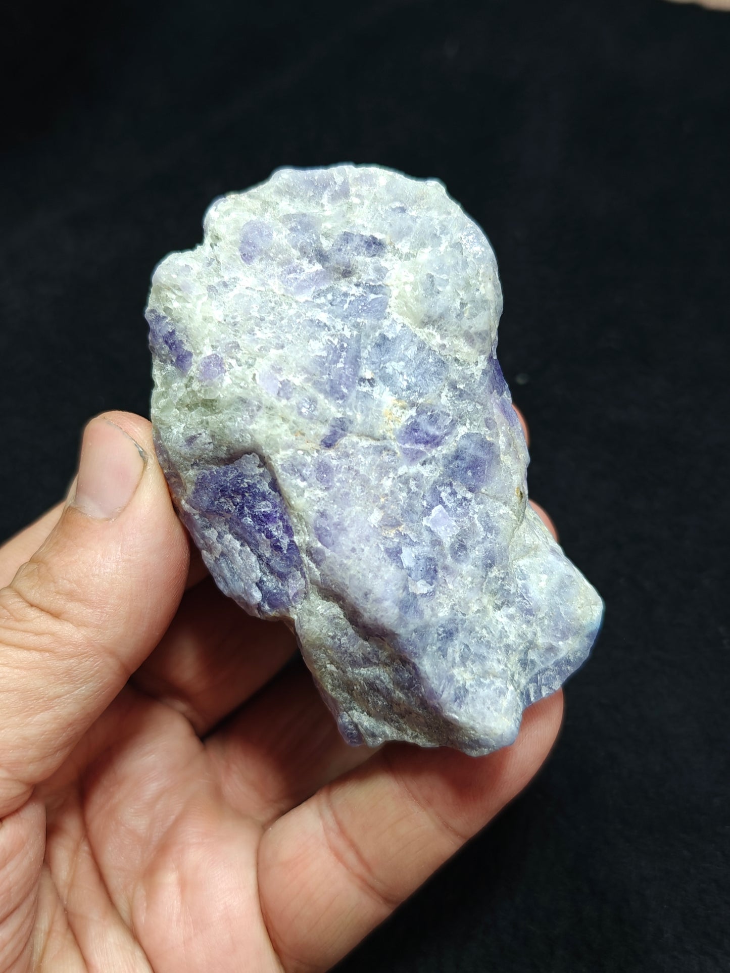 An amazing specimen hackmanite on matrix highly Tenebrescent 145 grams