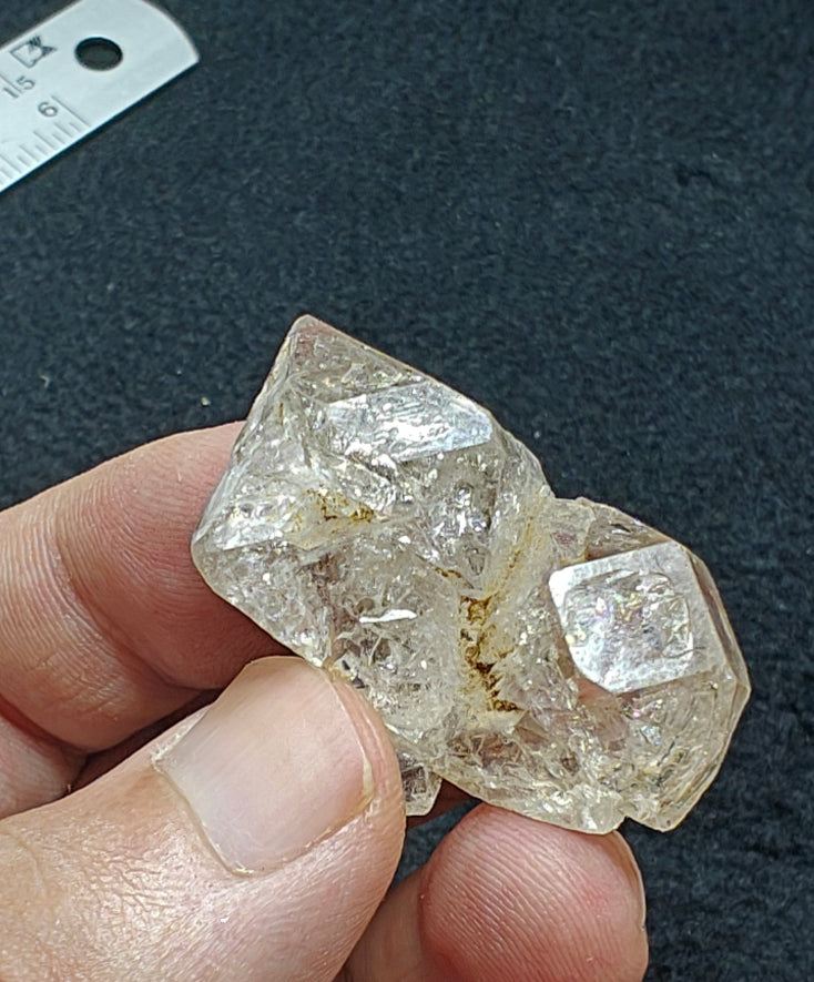 Natural double terminated fenster quartz crystal 20 grams