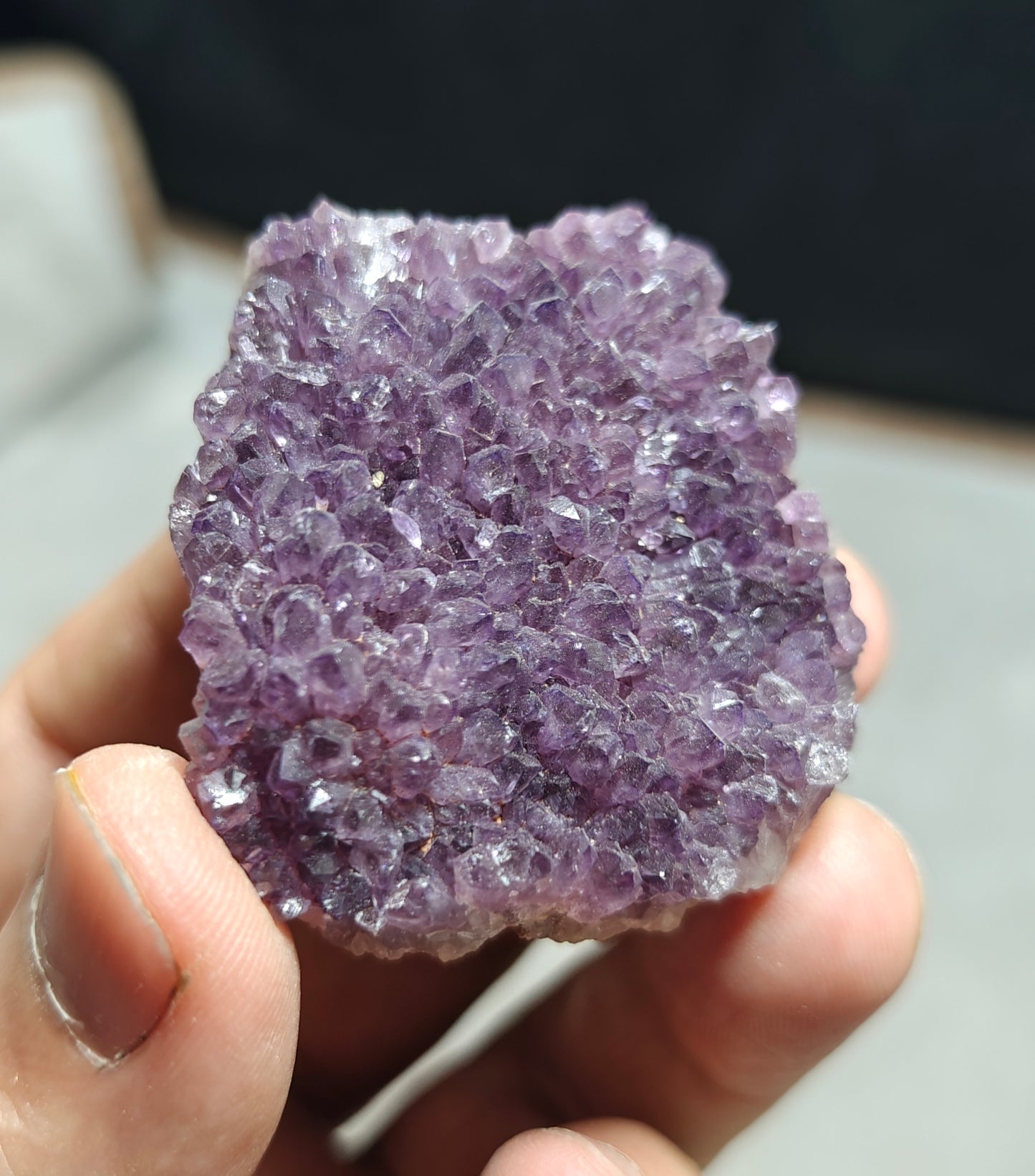 Single Beautiful Drusy Amethyst crystals Cluster specimens 74 grams