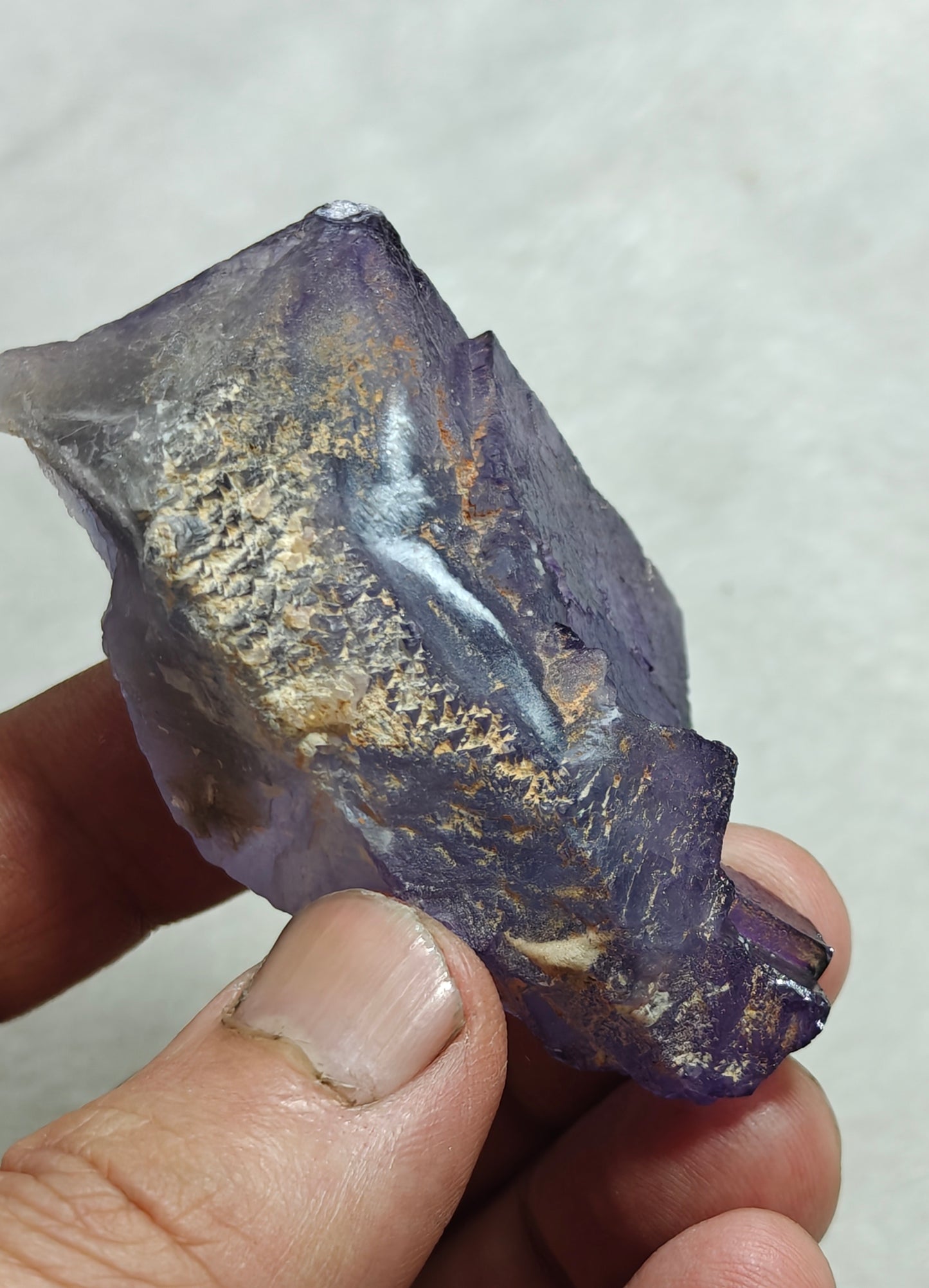 Natural Purple Fluorite Specimen 105 grams