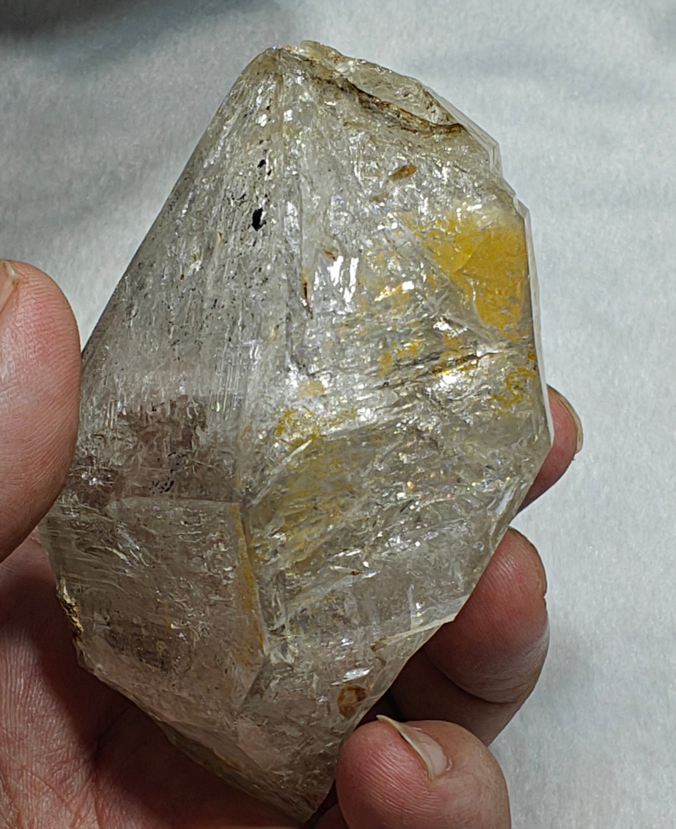 An amazing double terminated Fenster Skeletal window Quartz Crystal 384 grams