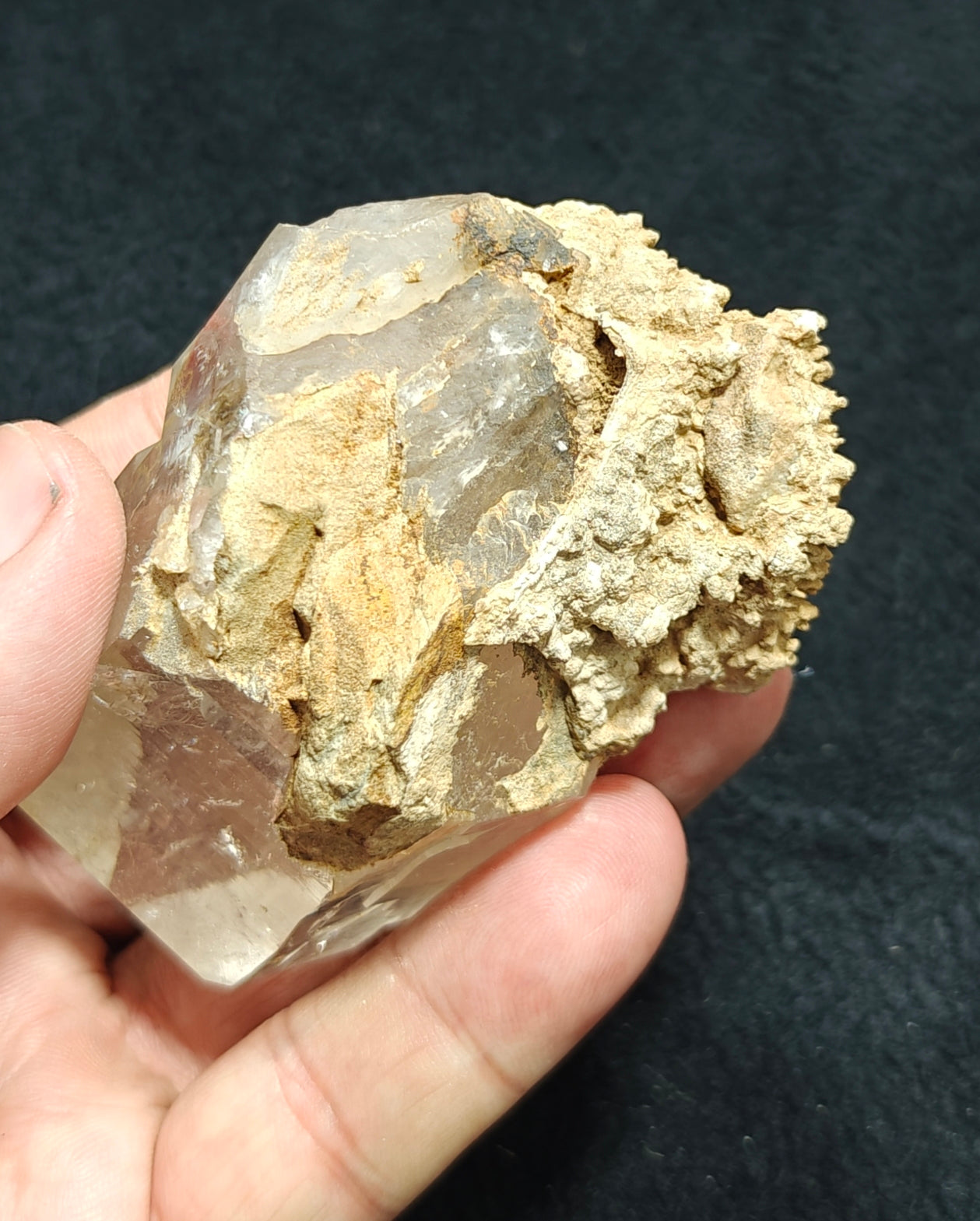 An Aesthetic specimen of  terminated Quartz Crystal 187 grams