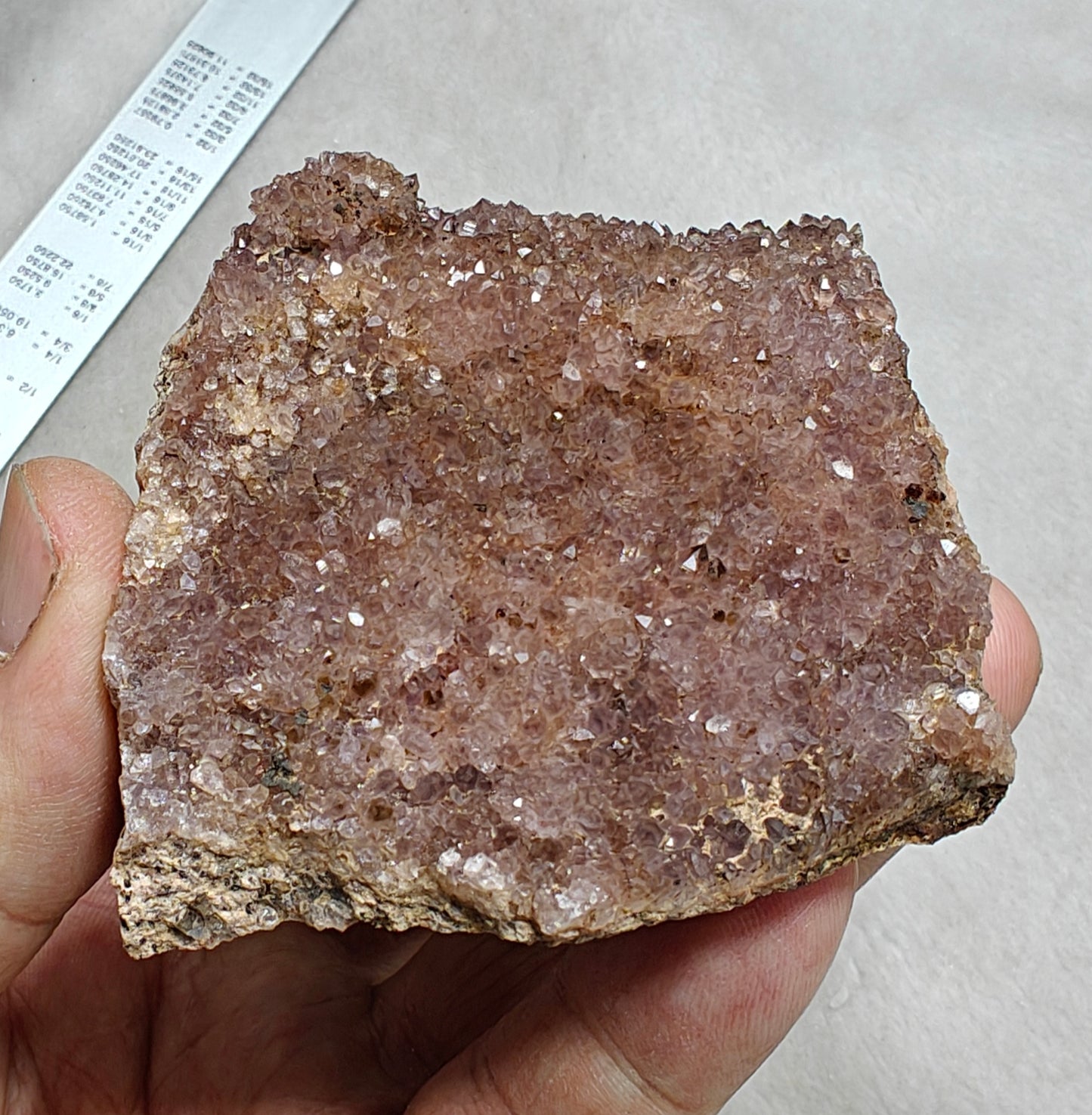 Drusy Amethyst crystals Cluster with light purple color 255