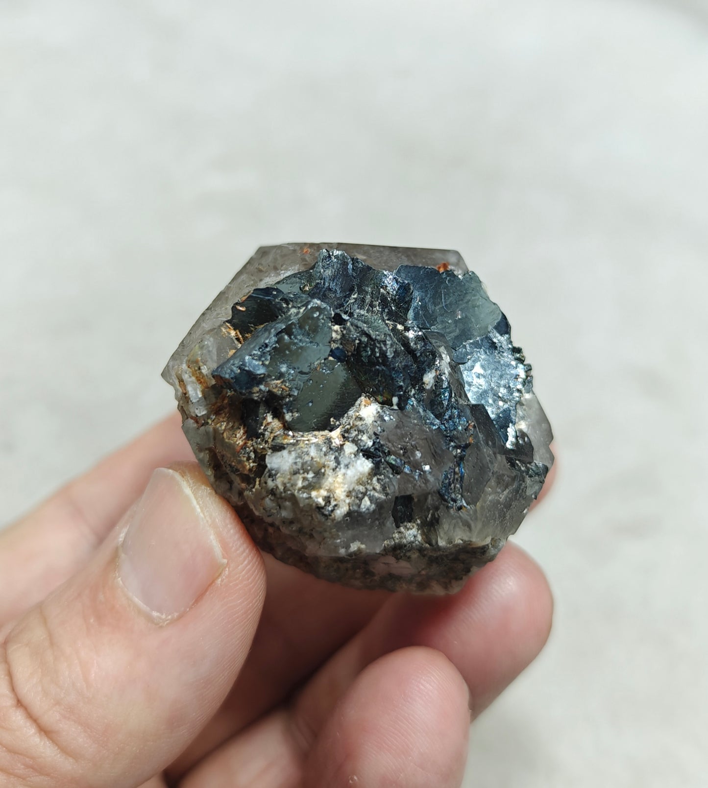 Quartz Crystal with associated hematite 128 grams