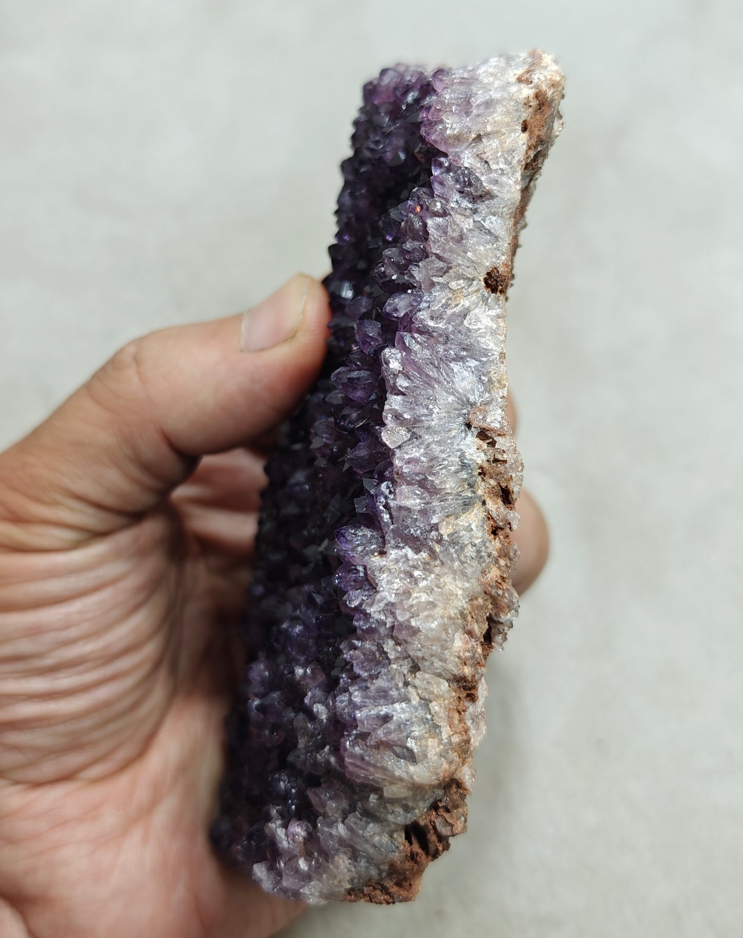 Natural drusy amethyst Clusters plate 402 grams