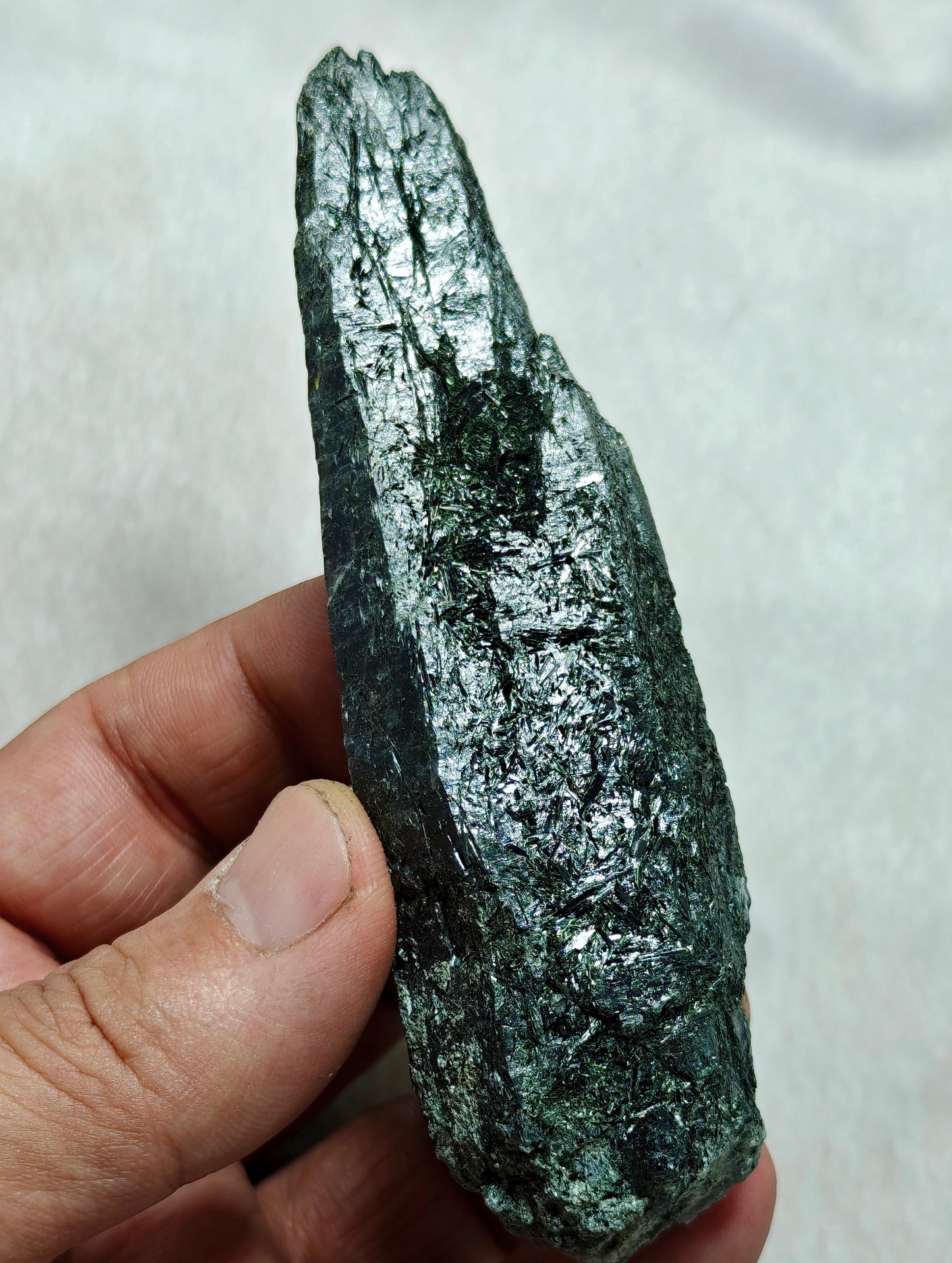 An Aesthetic Natural beautifully terminated Chlorite Quartz crystal specimen 128 grams