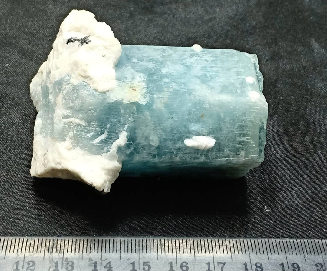 Afghanistan Aquamarine Crystal with associated tantalite 196 grams