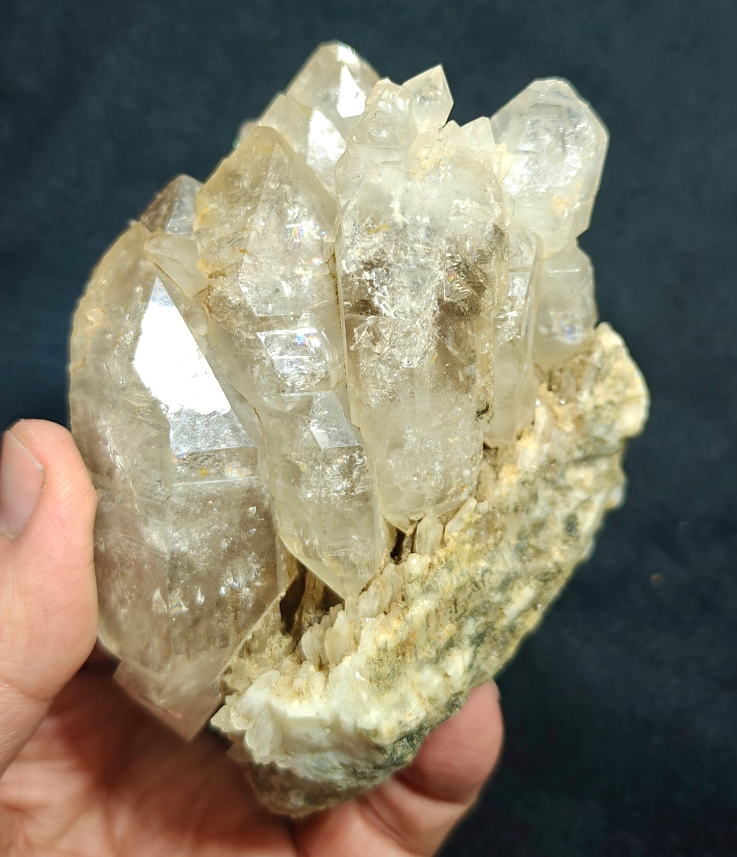 Beautiful specimen of DT fenster Quartz Crystal on matrix 508 grams